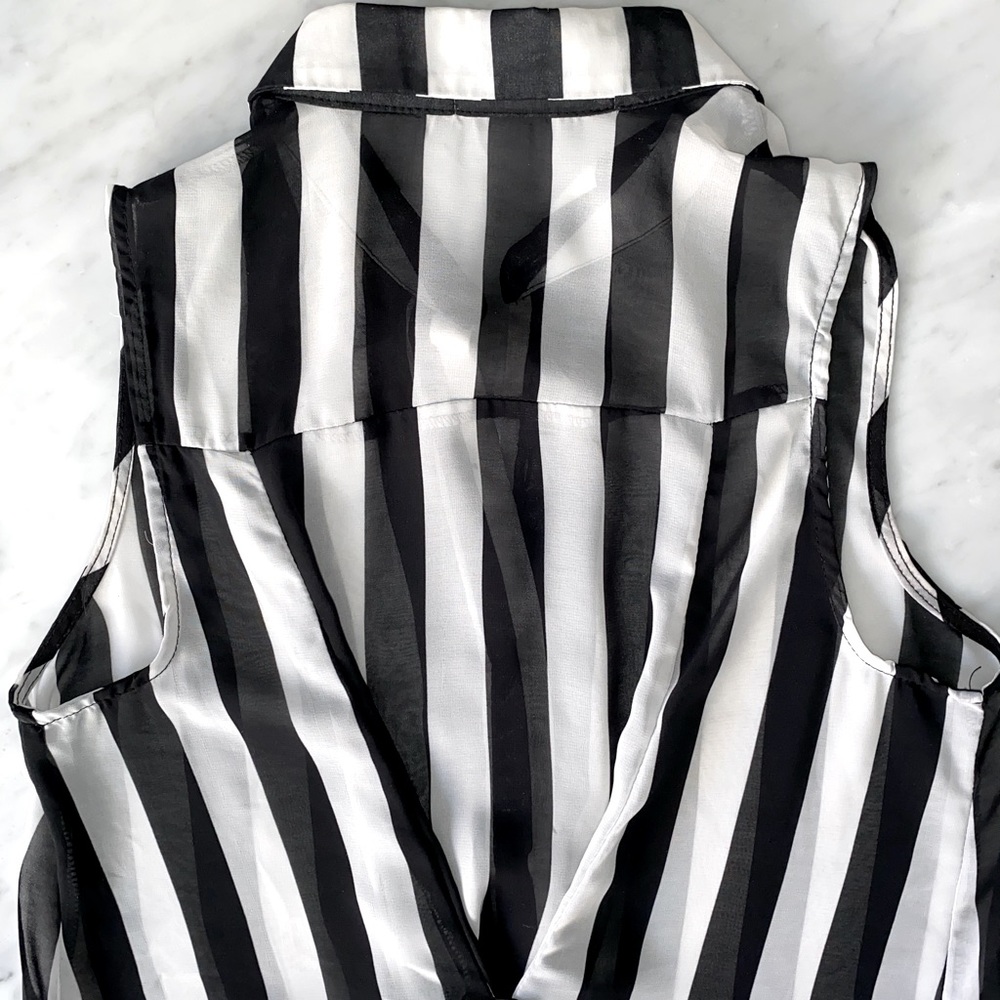 High-Low Striped Button Down - image 3